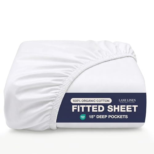 Lane Linen Organic Cotton Fitted Sheet