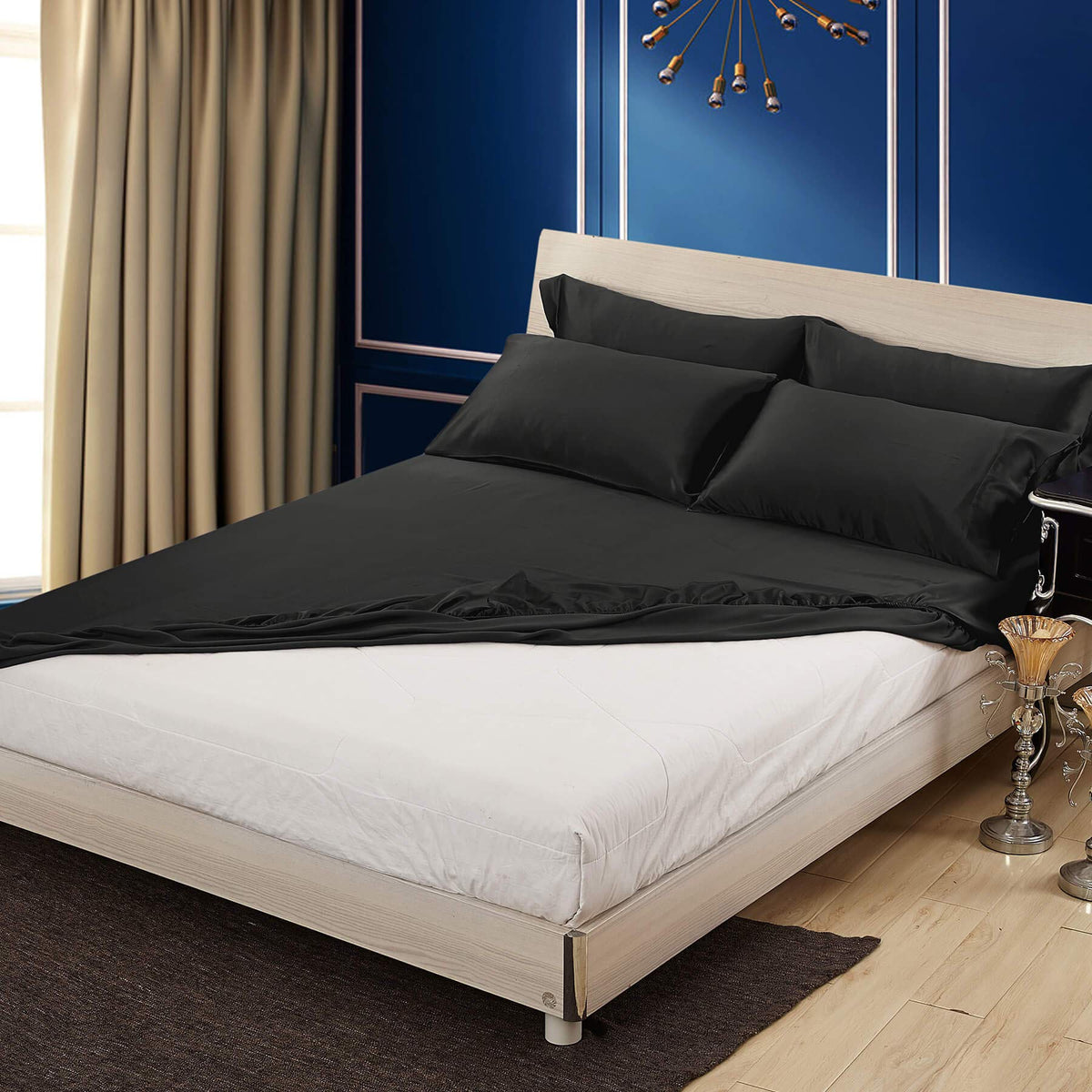 LILYSILK 19 Momme Mulberry Silk Fitted Sheet