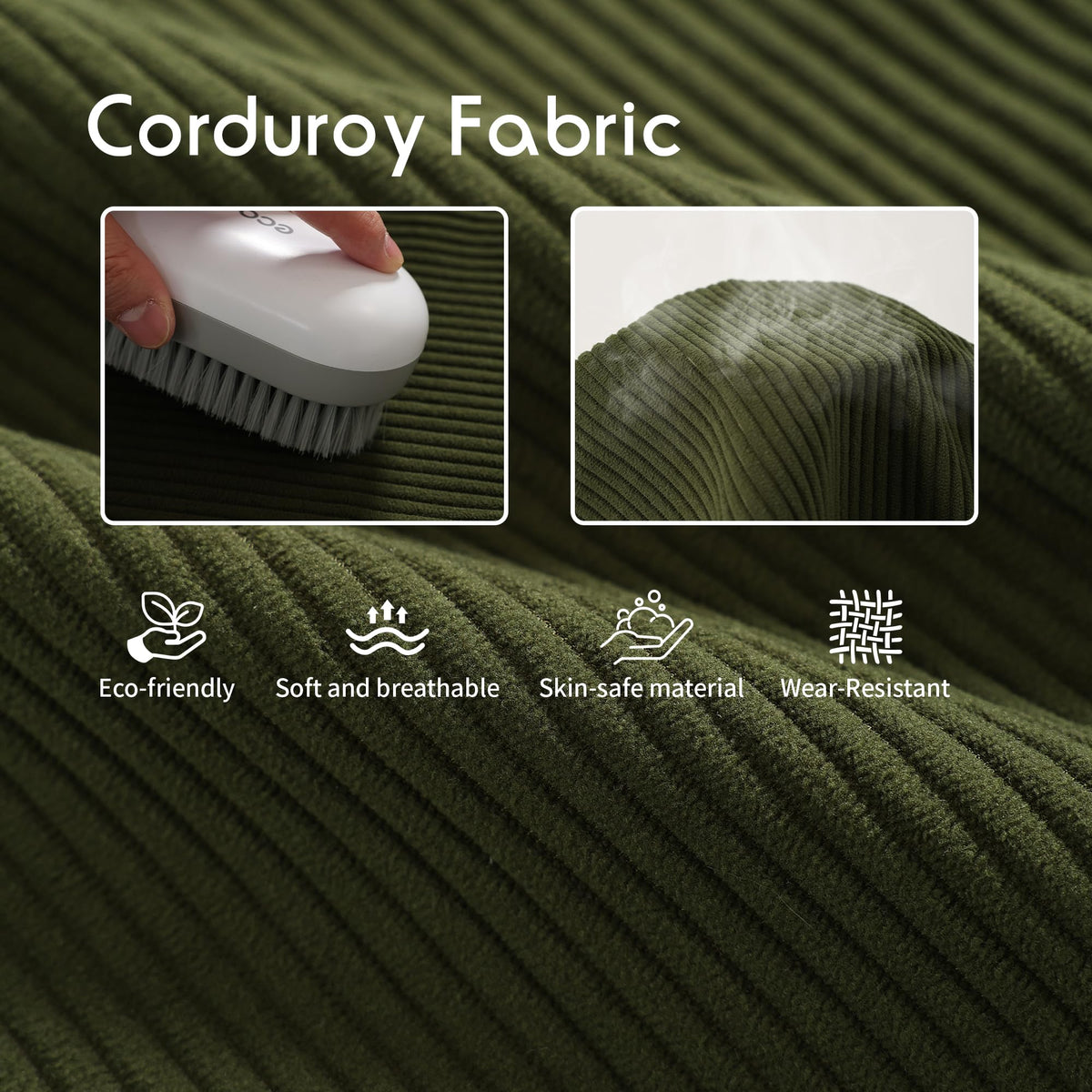 Ailuteie Corduroy Reading Pillow with Arms