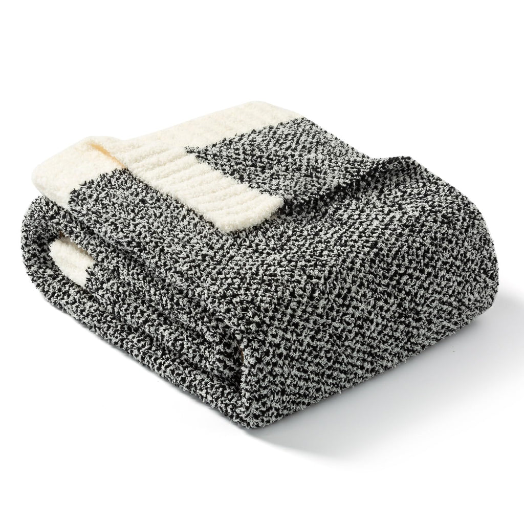 Snuggle Sac Reversible Heather Throw Blanket