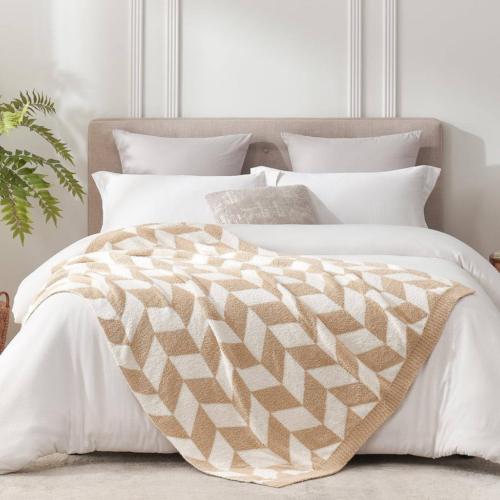 Snuggle Sac Reversible Heather Throw Blanket